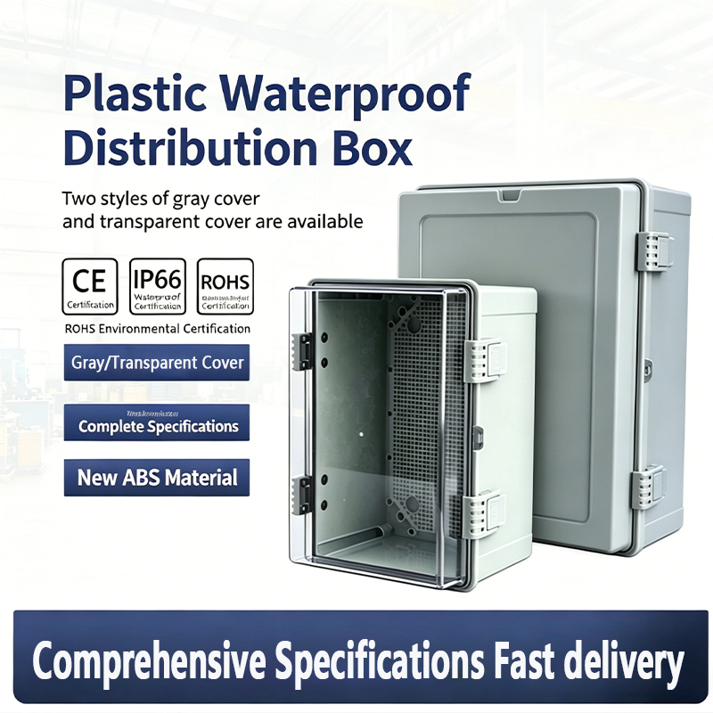 Outdoor Power Outlet Box - Ip66 Abs Pc Hinged Plastic Enclosure