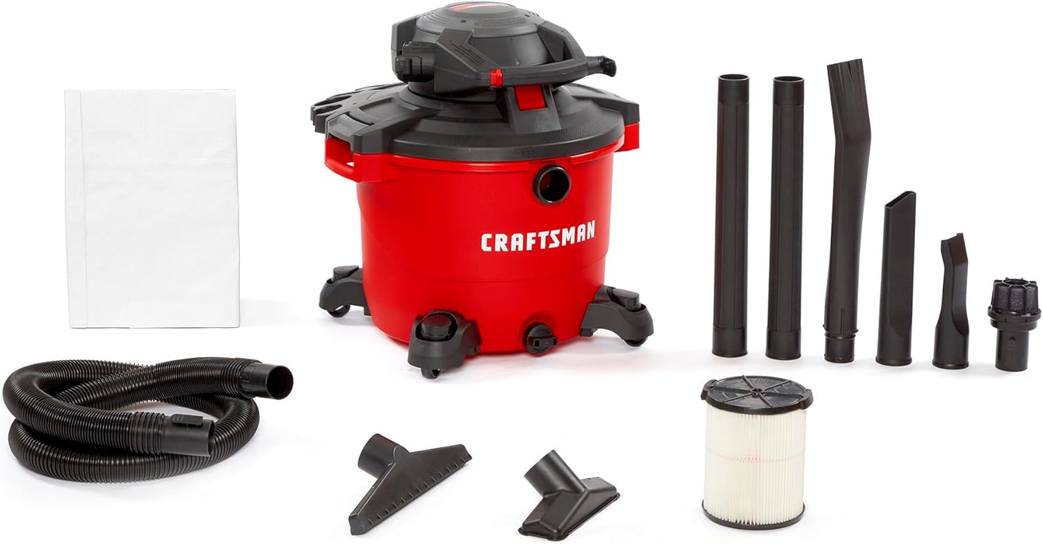Wet Dry Vacuum Shop - 16 Gallon 6.5 Peak HP Wet