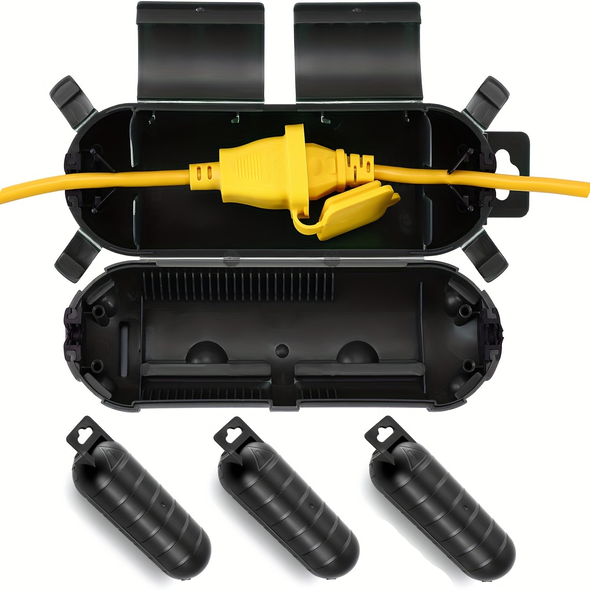Outdoor Power Outlet Box - Extension Cord Plug Connection Protective Safety