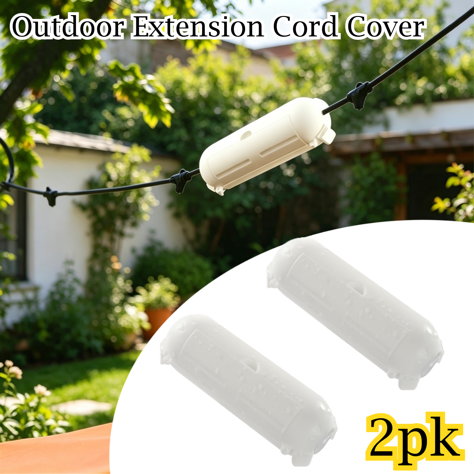 Outdoor Power Plug - 2 Pack Waterproof Outdoor Connection Box