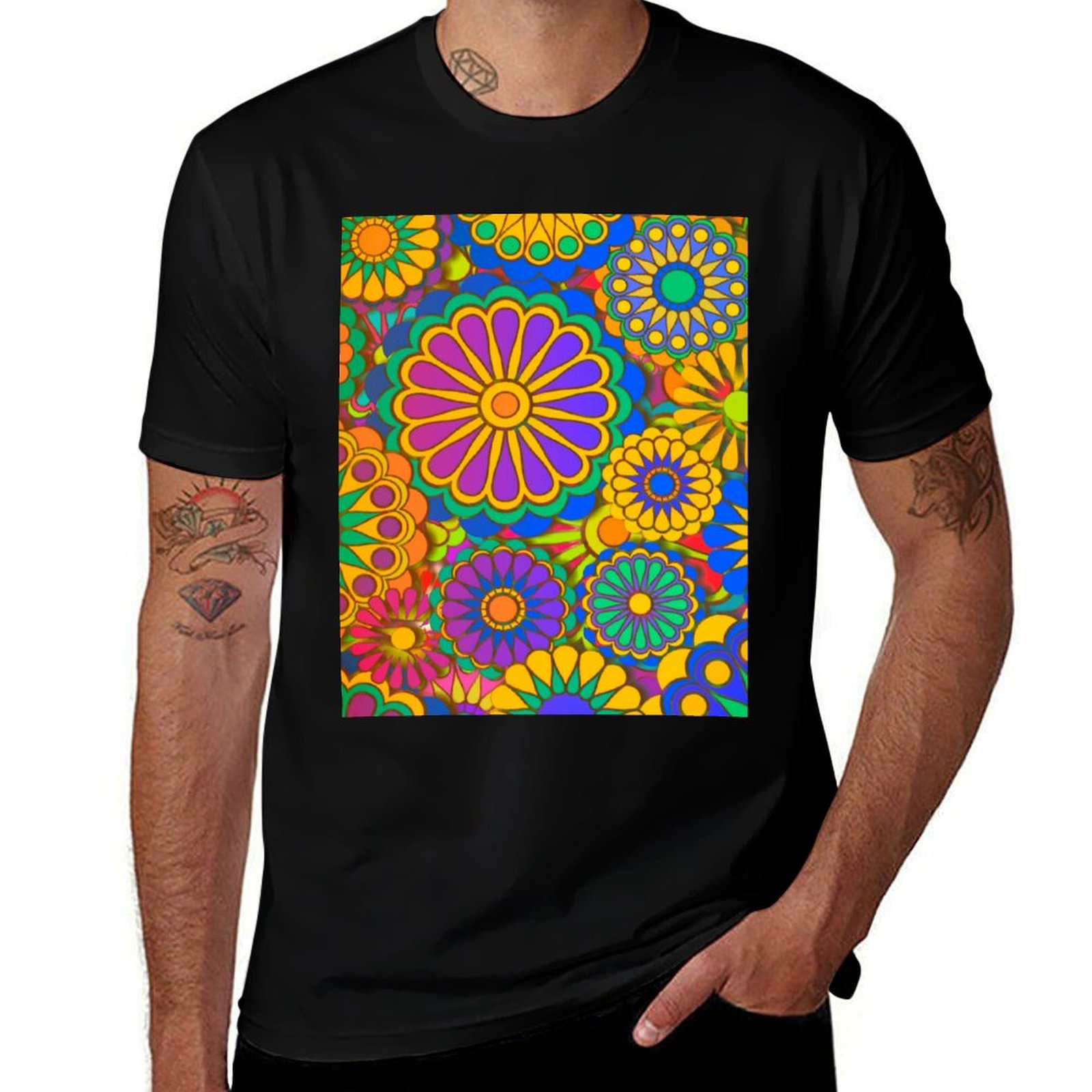 Outdoor Power Not Working - Design Power Hippie Psychadelic Flower T-Shirt