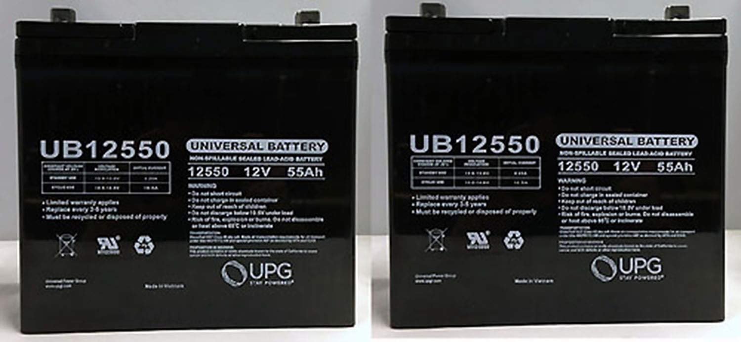 Outdoor Power Wheelchair - 12V 55Ah Rechargeable Mobility Scooter Battery