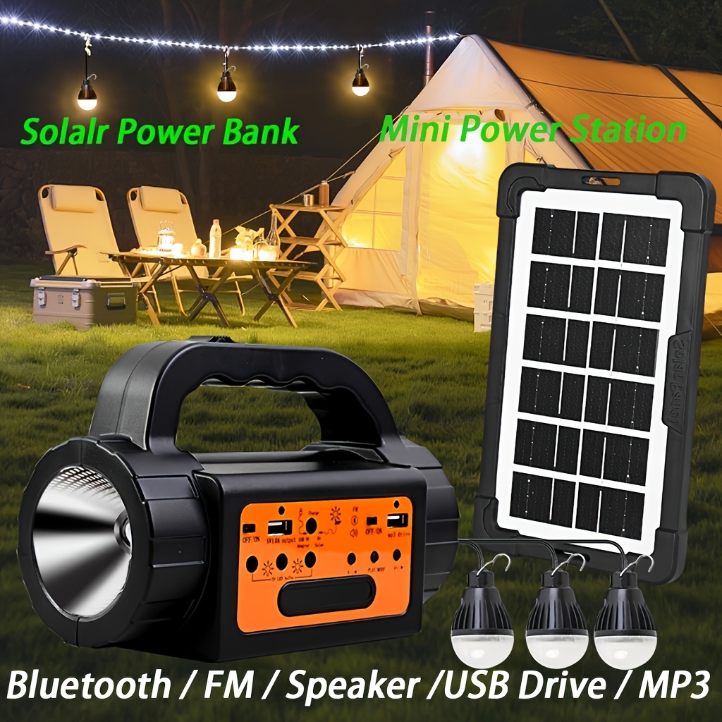 Outdoor Power Wire - Solar Rechargeable Camping Lights Outdoor, Powered