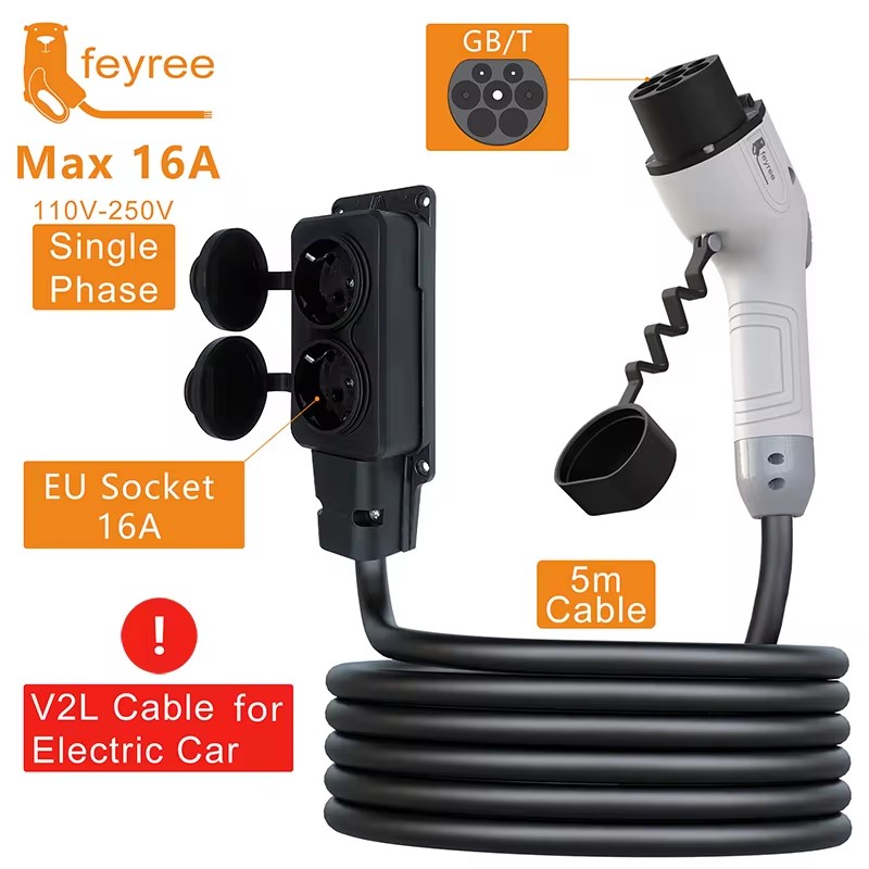 Outdoor Power Plug - feyree V2L Cable Discharge Plug EV