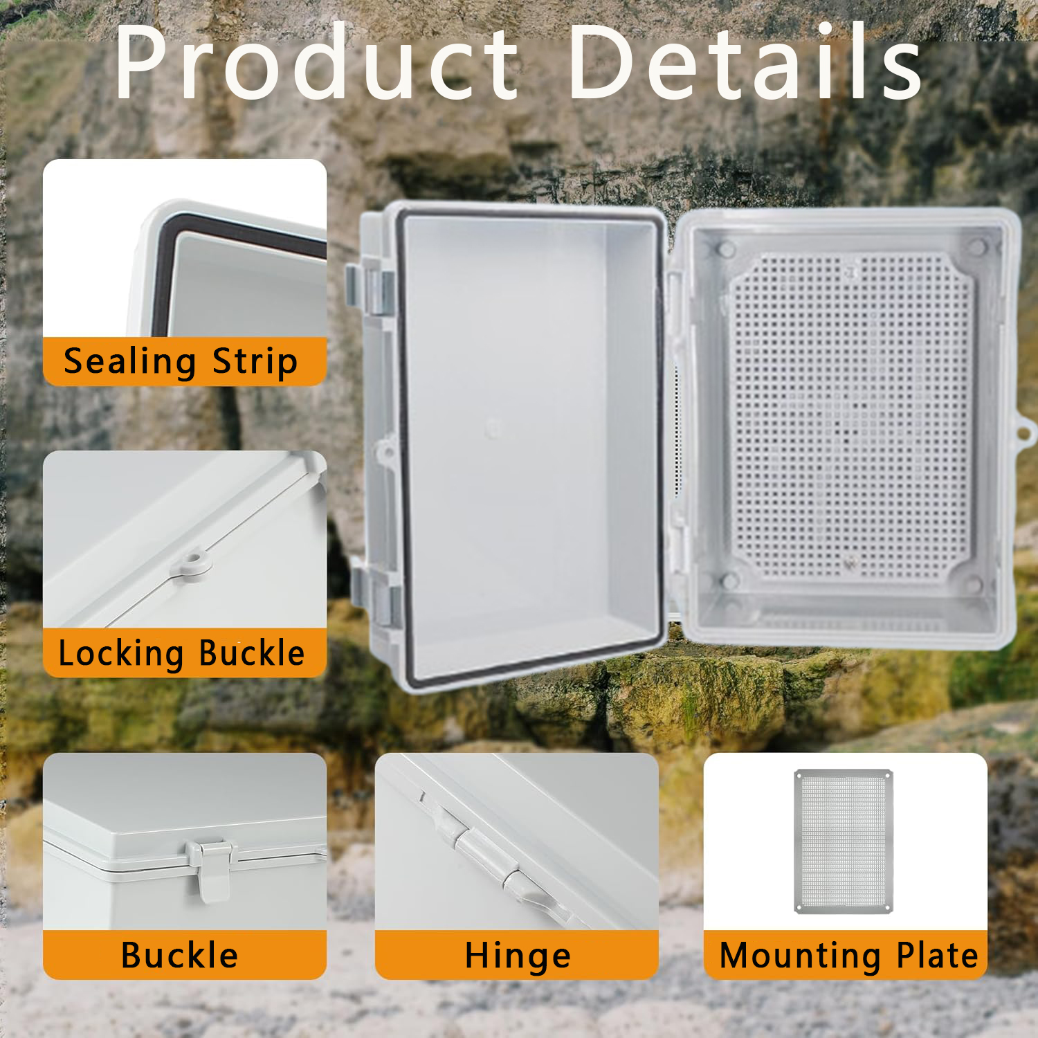 Ip66 Abs Pc Hinged Plastic Enc - مراجعة Outdoor Power Outlet Box وسعره