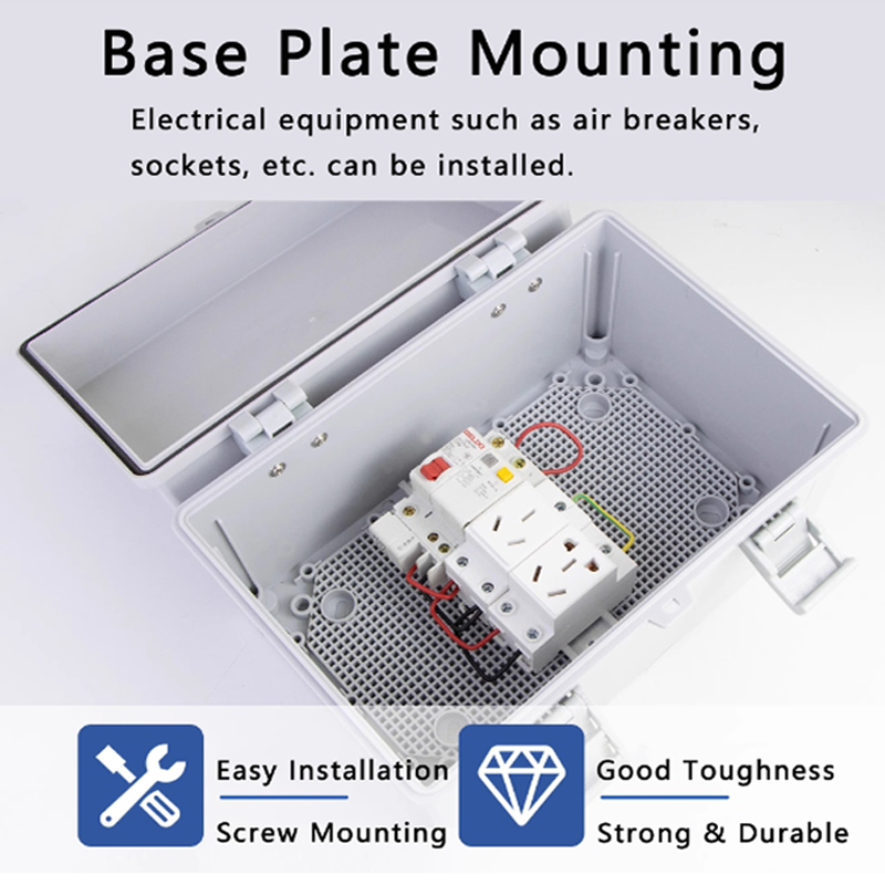 IP66 Gray/Transparent Electron - مراجعة Outdoor Power Outlet Box وسعره