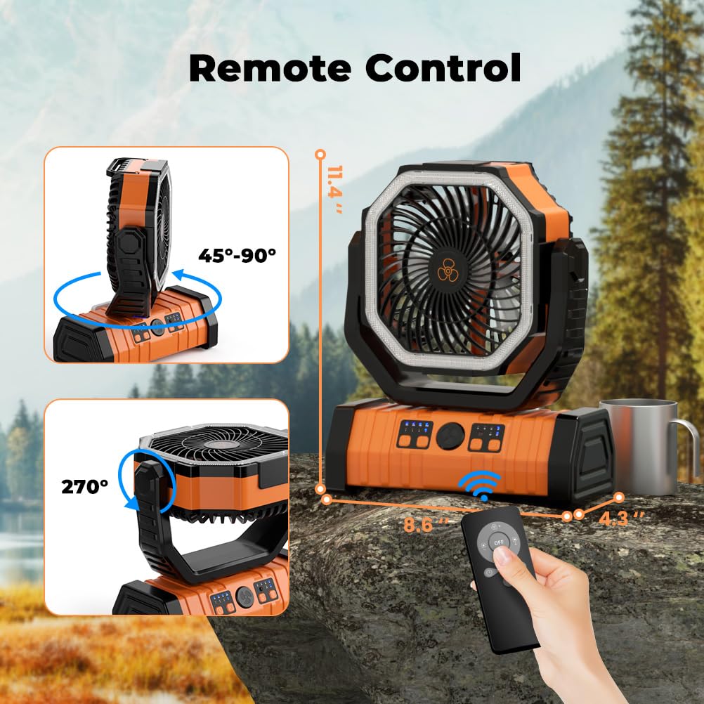 Camping Fan 20000mAh Battery P - مراجعة Outdoor Power Usa وسعره