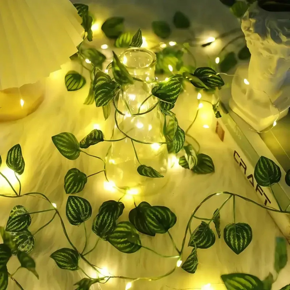LED Artificial Leaf Plants Lig - مراجعة Outdoor Power And Plant وسعره
