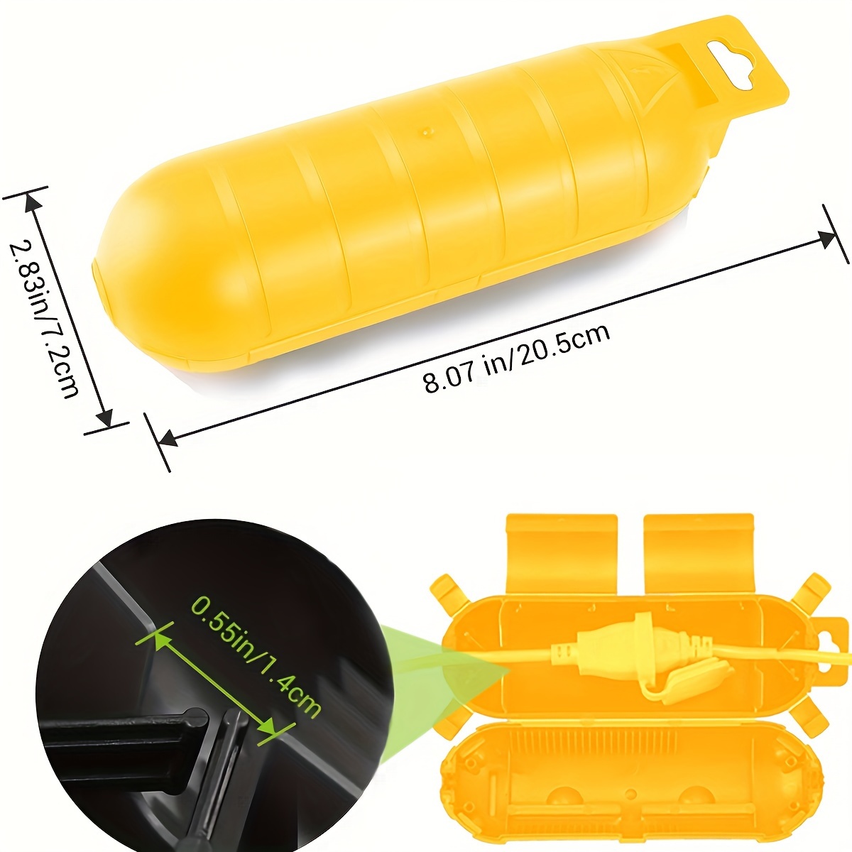 Extension yellow Cord Safety C - مراجعة Outdoor Power Plug وسعره