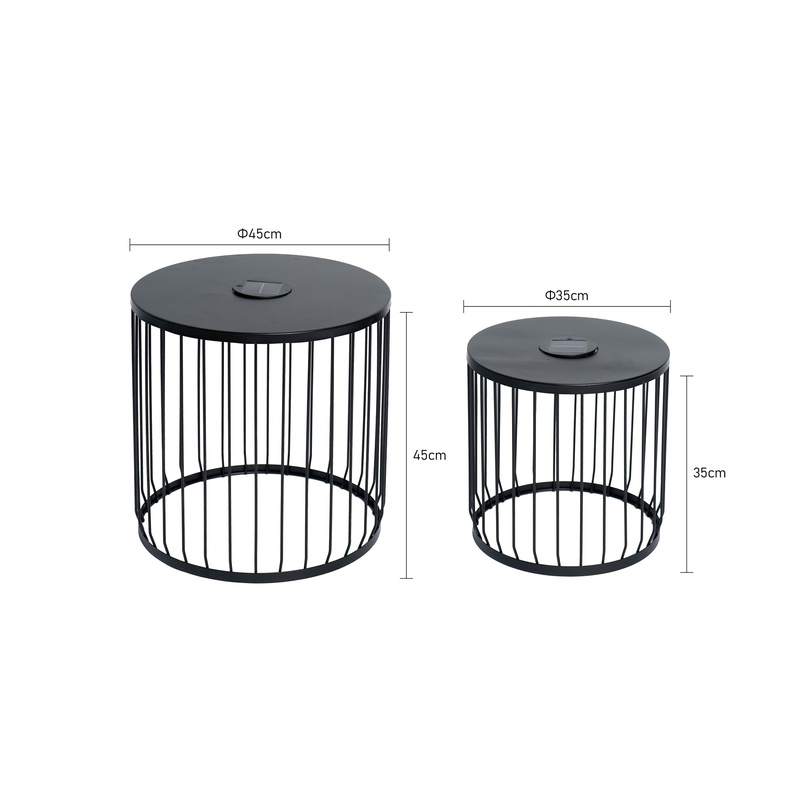 Solar-Powered Round Side Table - مراجعة Outdoor Power Wire وسعره