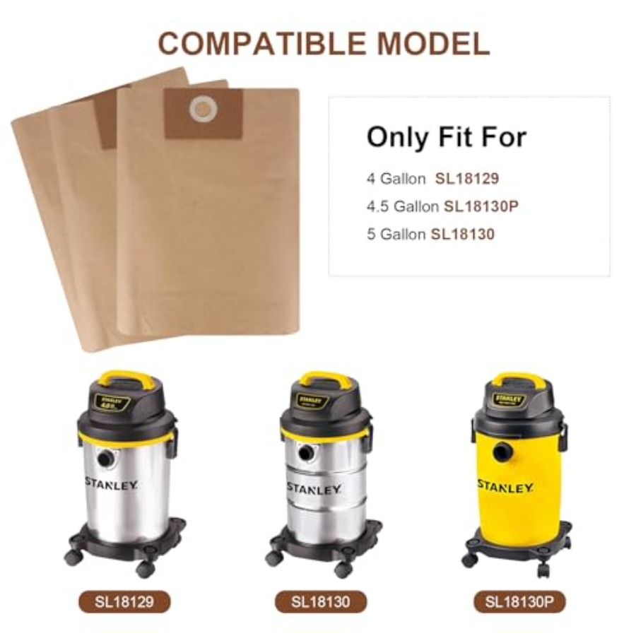 25-1230 Shop Vac Bags for 4-5  - مراجعة Wet Dry Vacuum Shop وسعره