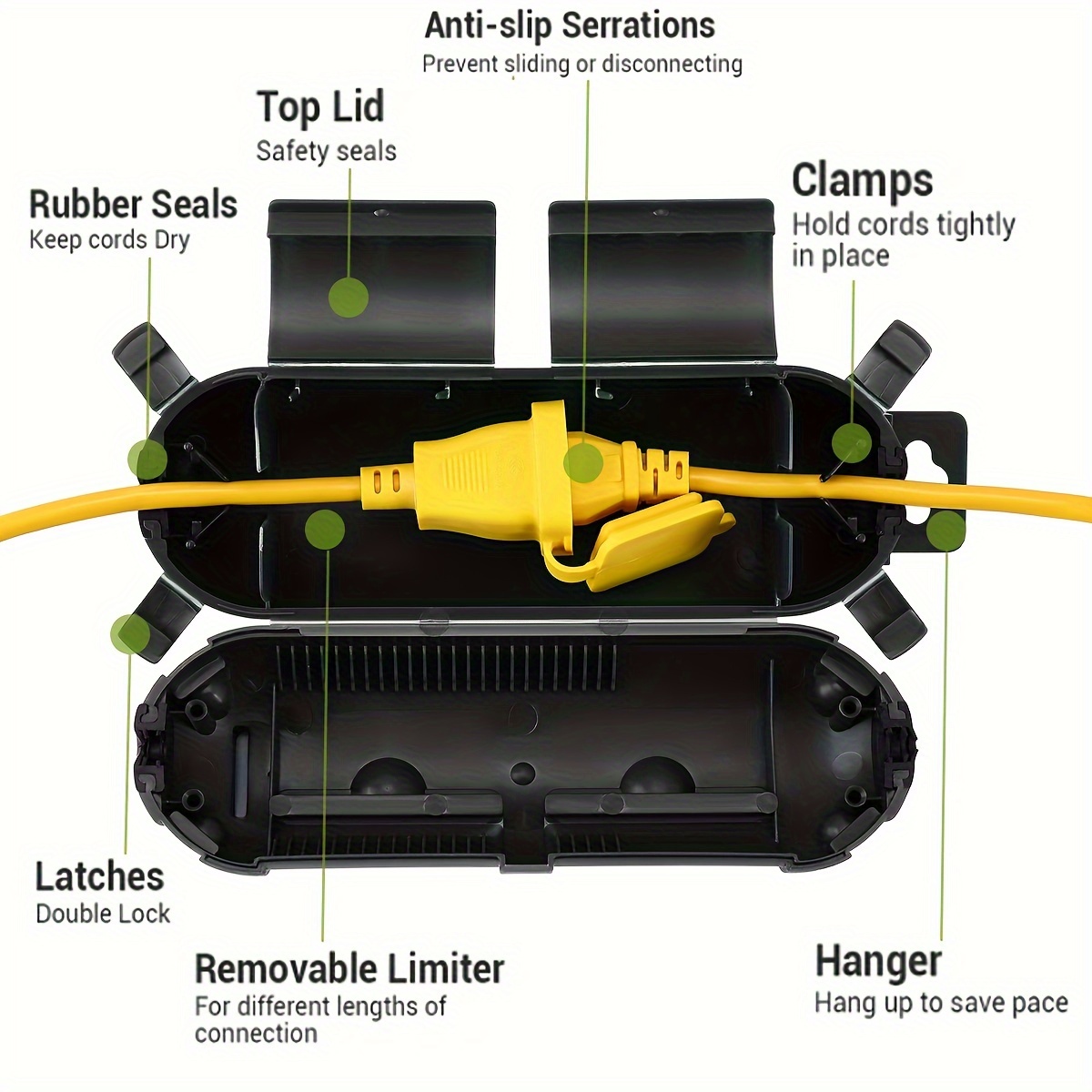 Extension Cord Plug Connection - مراجعة Outdoor Power Outlet Box وسعره