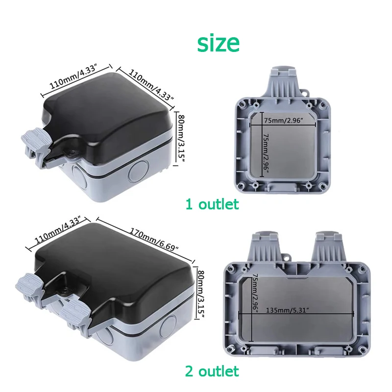 EU KR Outdoor Wall Waterproof  - مراجعة Outdoor Power Usa وسعره