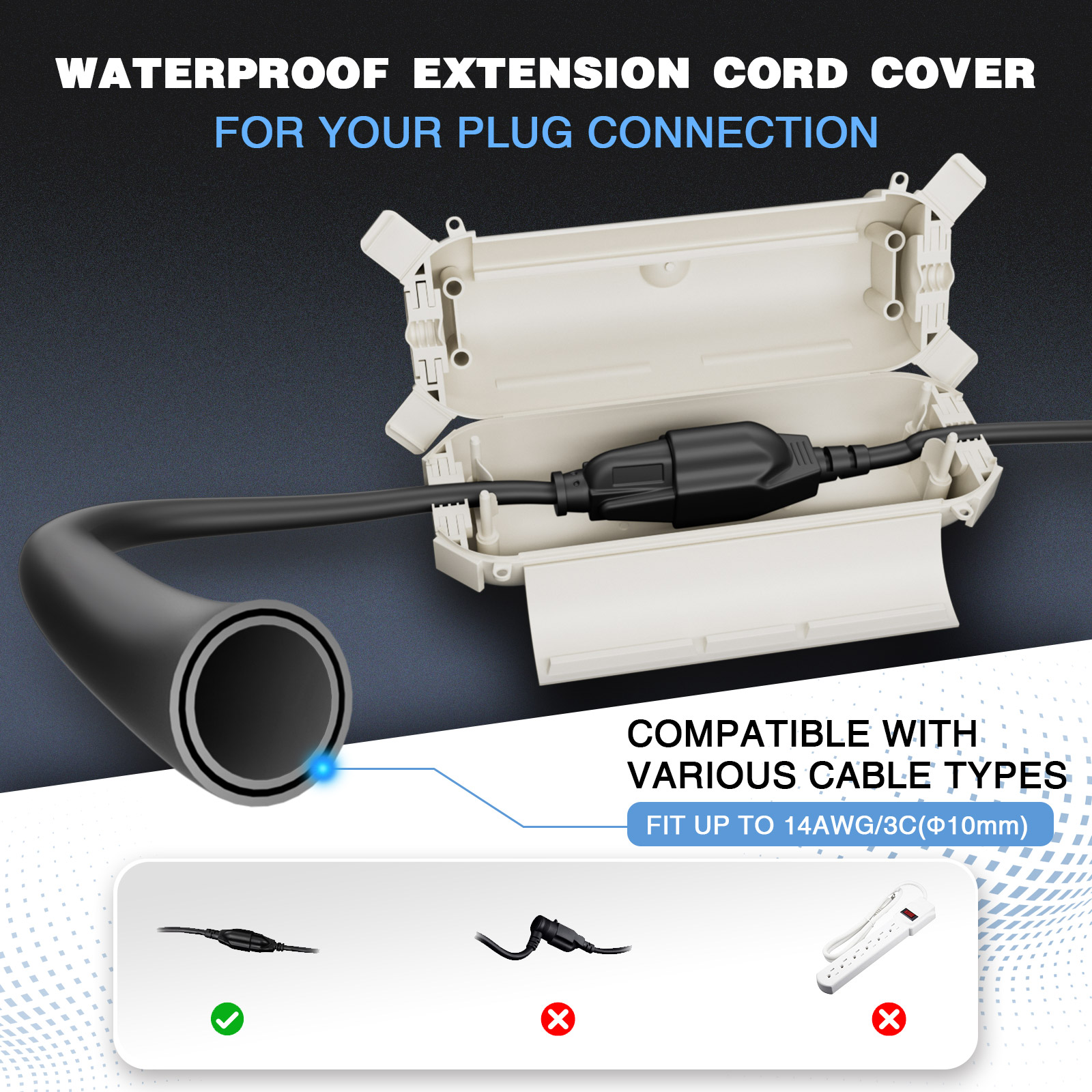 2 Pack Waterproof Outdoor Conn - مراجعة Outdoor Power Plug وسعره