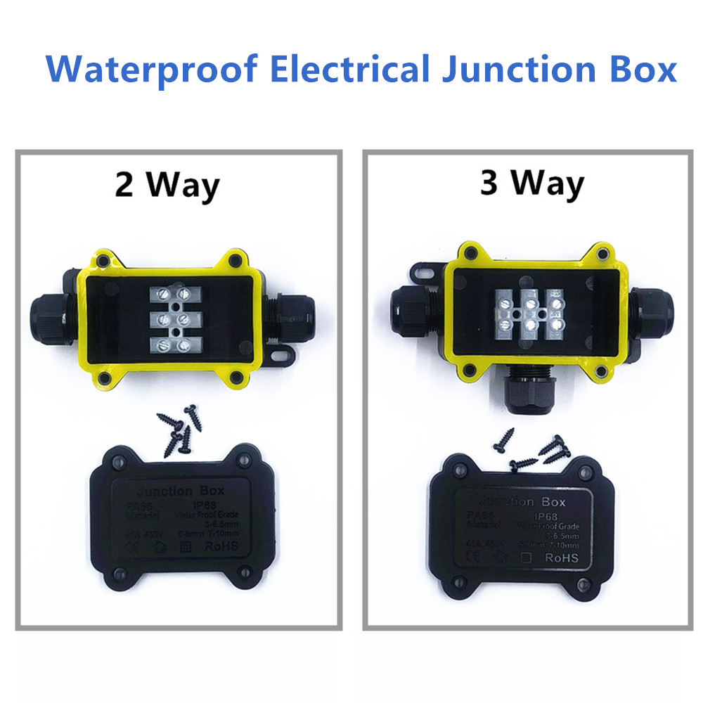 IP68 Waterproof Junction Box 2 - مراجعة Outdoor Power Outlet Box وسعره