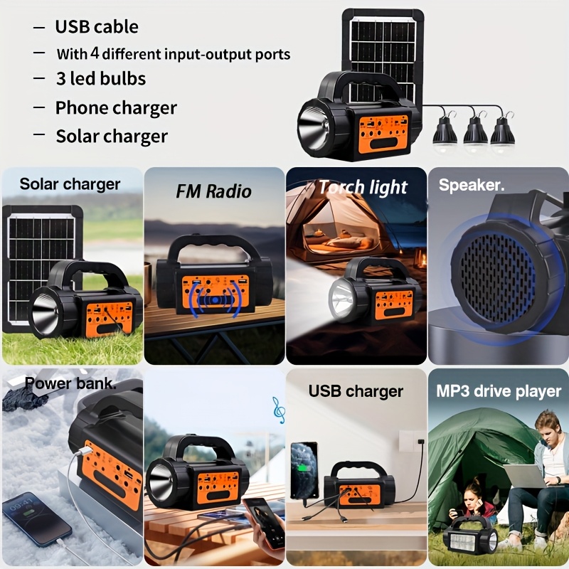 Solar Rechargeable Camping Lig - مراجعة Outdoor Power Wire وسعره