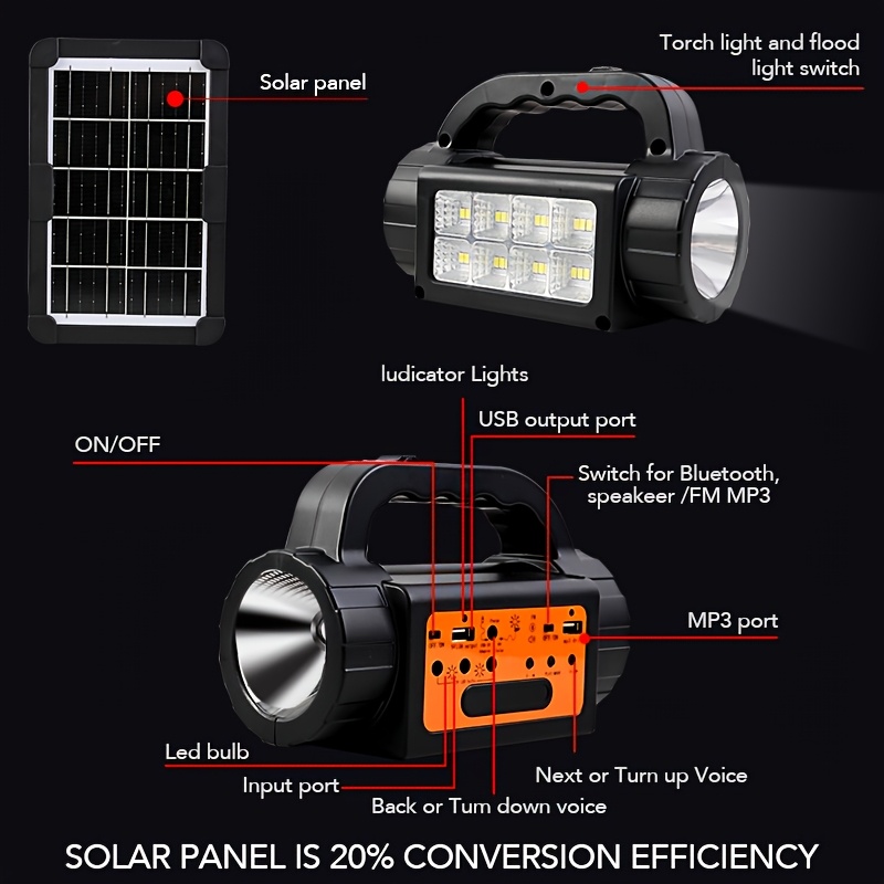 Solar Rechargeable Camping Lig - مراجعة Outdoor Power Wire وسعره