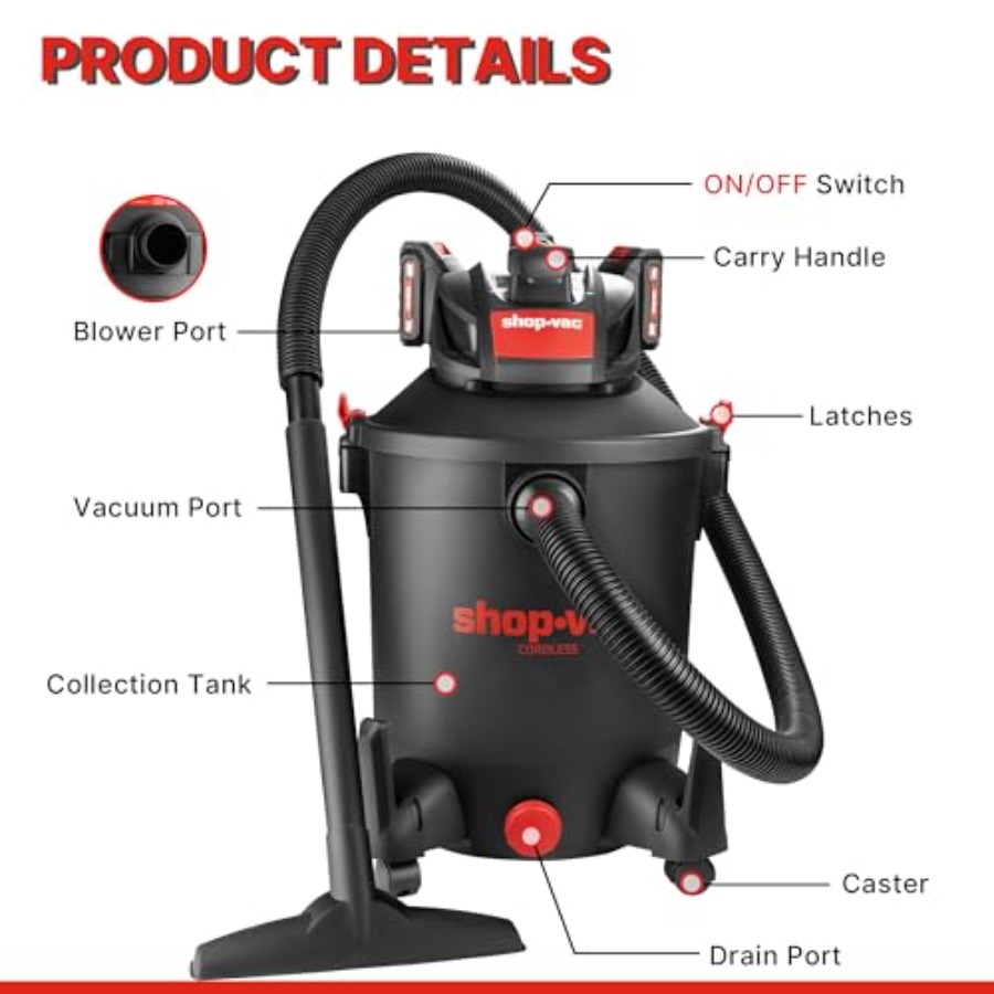 10 Gallon Wet Dry Vacuum Clean - مراجعة Wet Dry Vacuum Shop وسعره