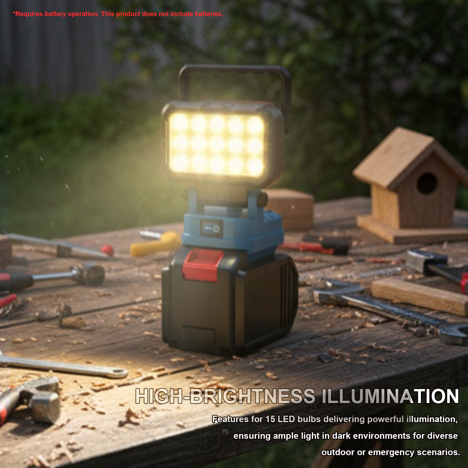 15 LED Working Light For Makit - مراجعة Outdoor Power Not Working وسعره