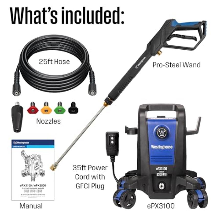 ePX3100 Electric Pressure Wash - مراجعة Outdoor Power Washer وسعره