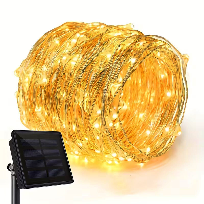 Solar Power LED Garland 8 Mode - مراجعة Outdoor Power And Plant وسعره
