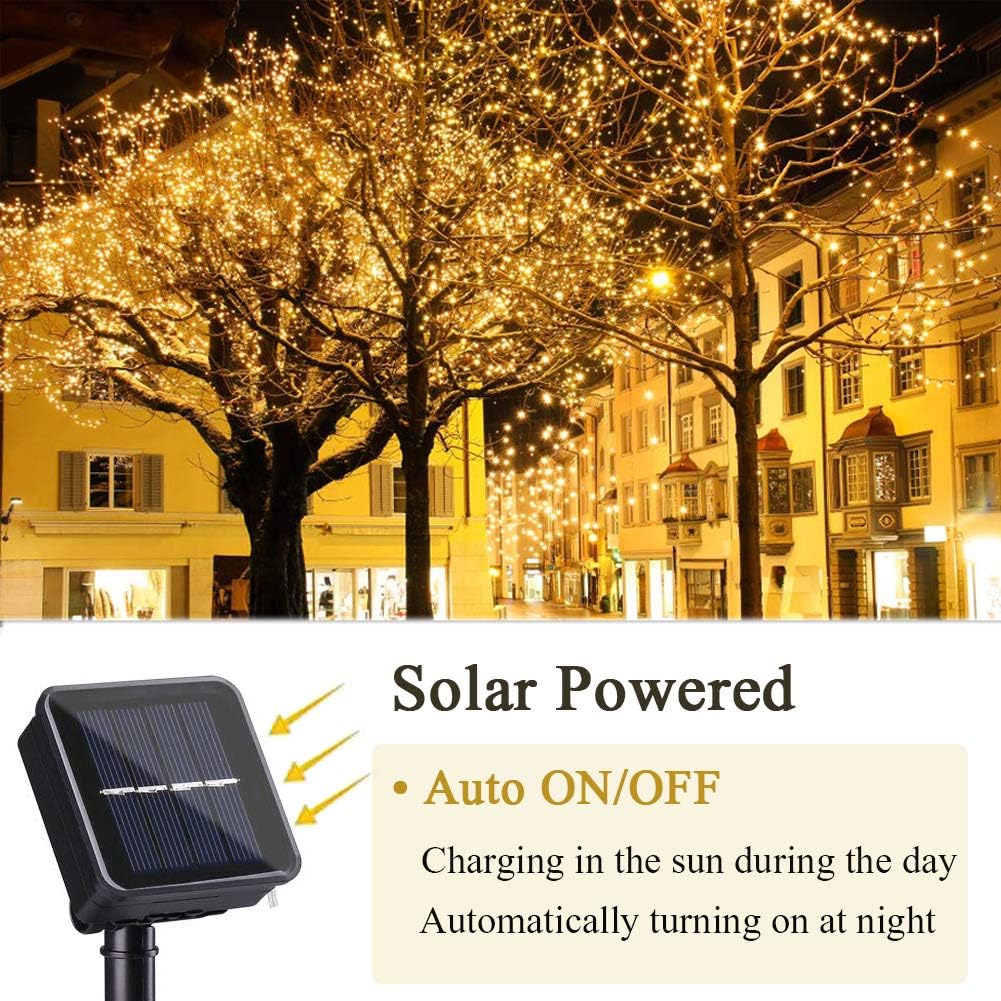 Solar Power LED Garland 8 Mode - مراجعة Outdoor Power And Plant وسعره