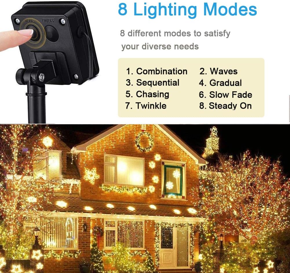 Solar Power LED Garland 8 Mode - مراجعة Outdoor Power And Plant وسعره