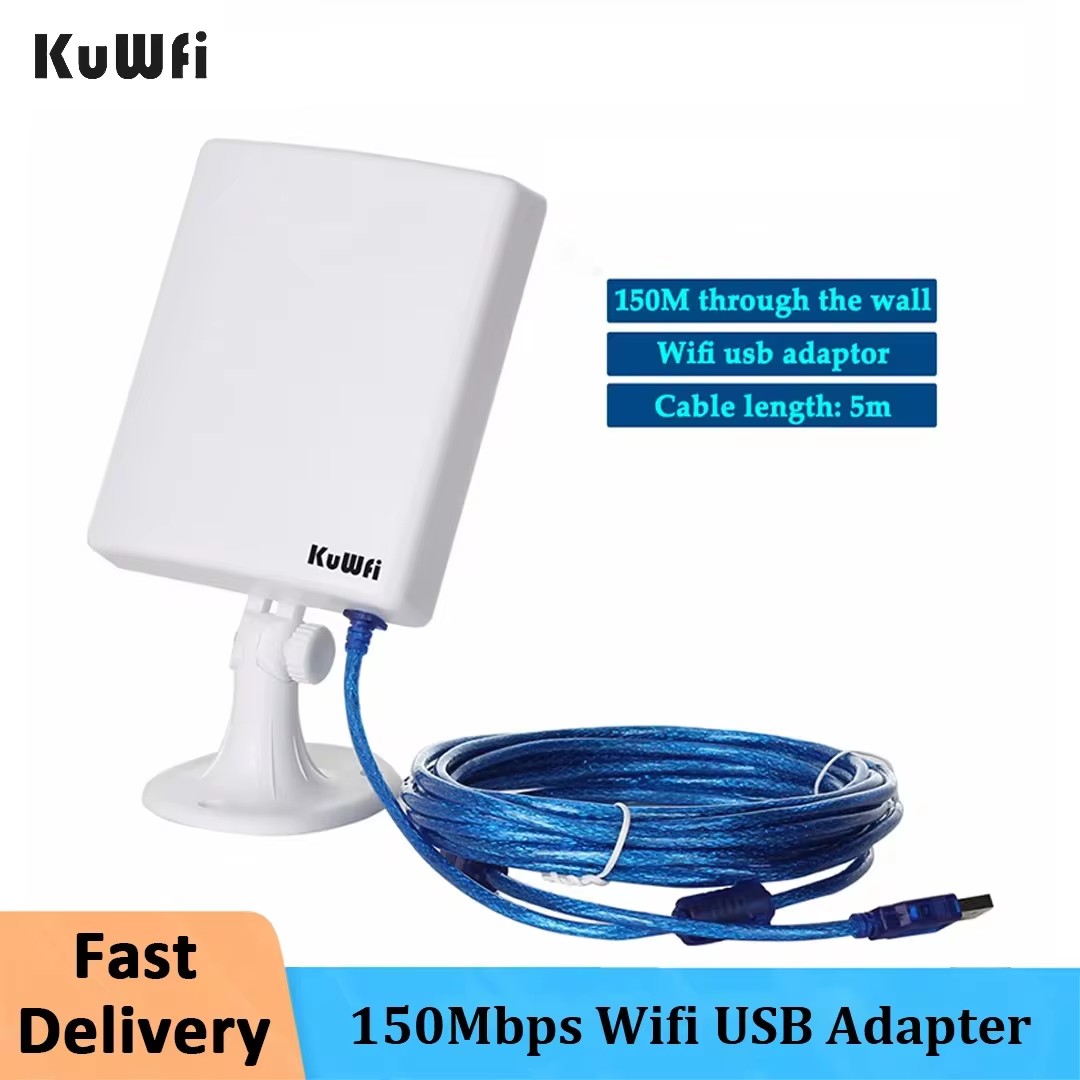 KuWfi 150Mbps Wifi USB Adapter - مراجعة Outdoor Power Adapter Wyze وسعره