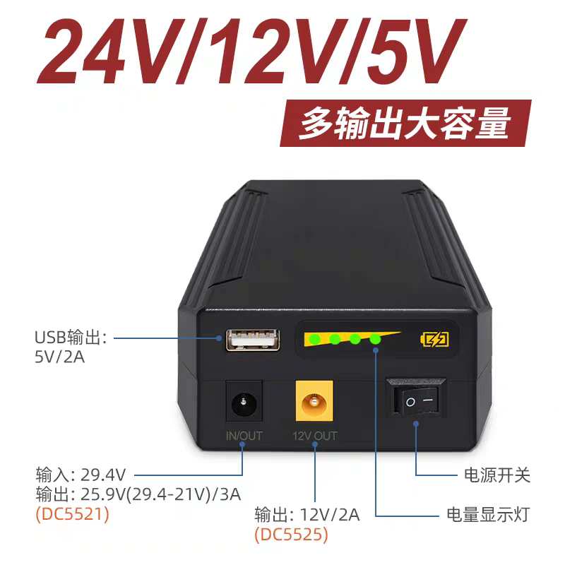 24V 12V 5V 22400MAH Li-ion USB - مراجعة Outdoor Power Vacuum وسعره