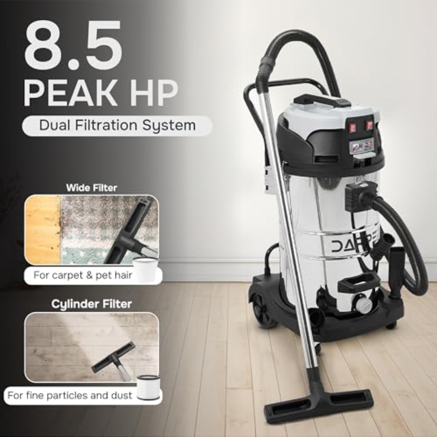 lon 8.5 Peak HP Wet/Dry Vacuum - مراجعة Wet Dry Vacuum Shop وسعره