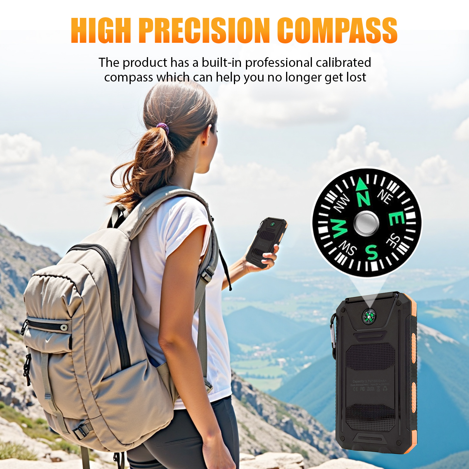 10000mAh Solar Power Bank Port - مراجعة Outdoor Power Wire وسعره