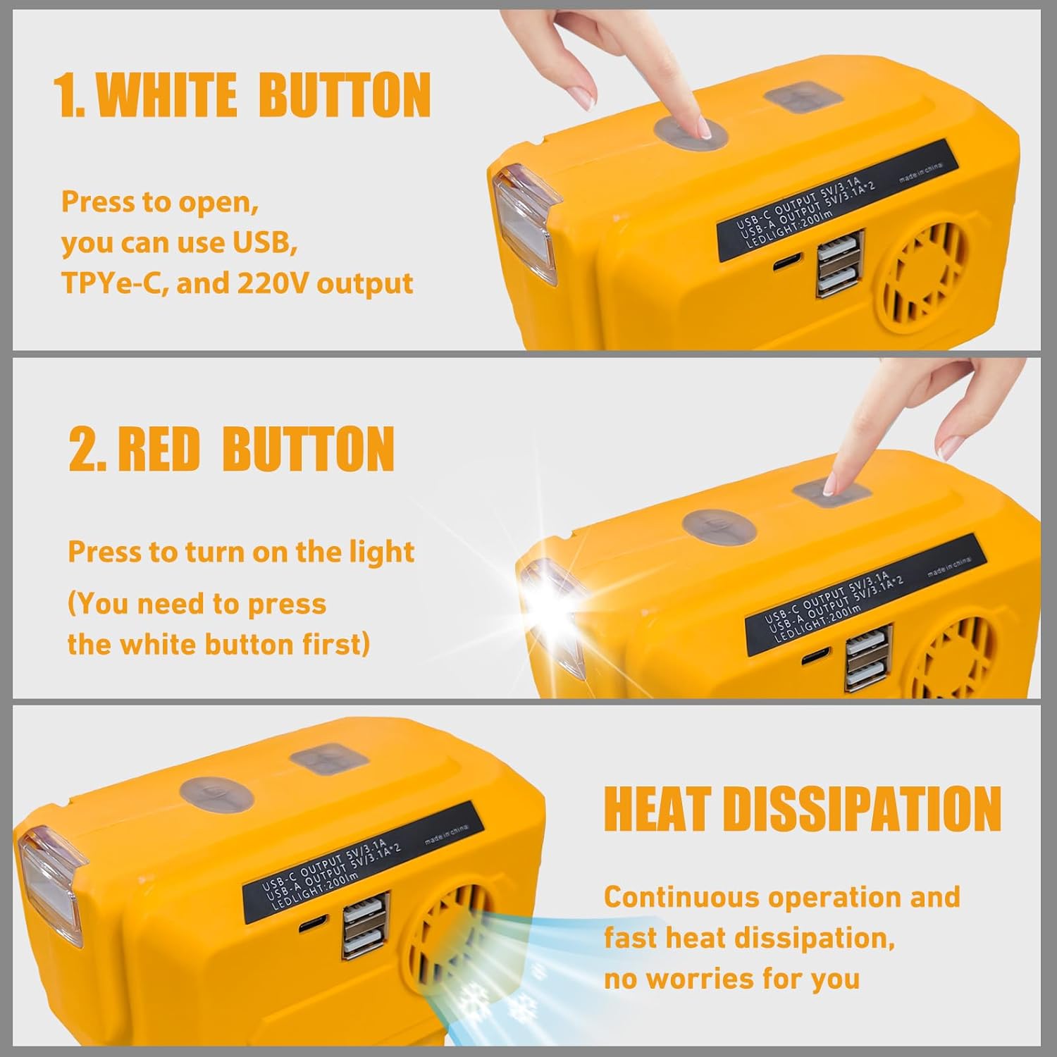 Compact Size 200W DC20V-AC220V - مراجعة Outdoor Power Not Working وسعره