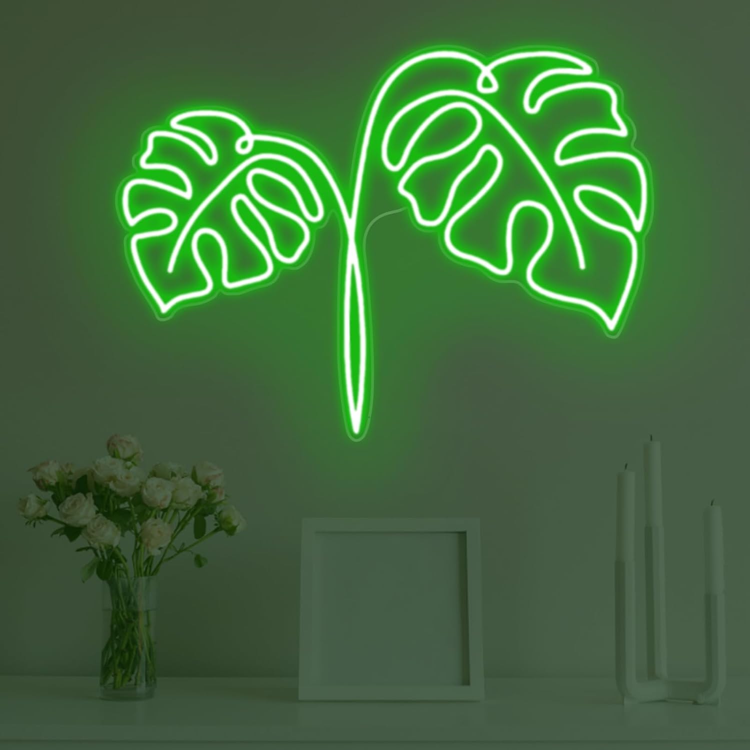 Monstera Leaf Neon Sign USB Po - مراجعة Outdoor Power And Plant وسعره