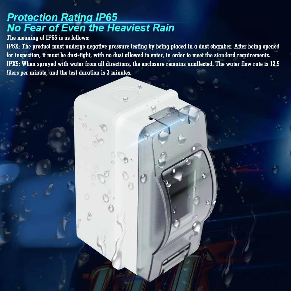HT-2 IP65 Waterproof Distribut - مراجعة Outdoor Power Outlet Box وسعره