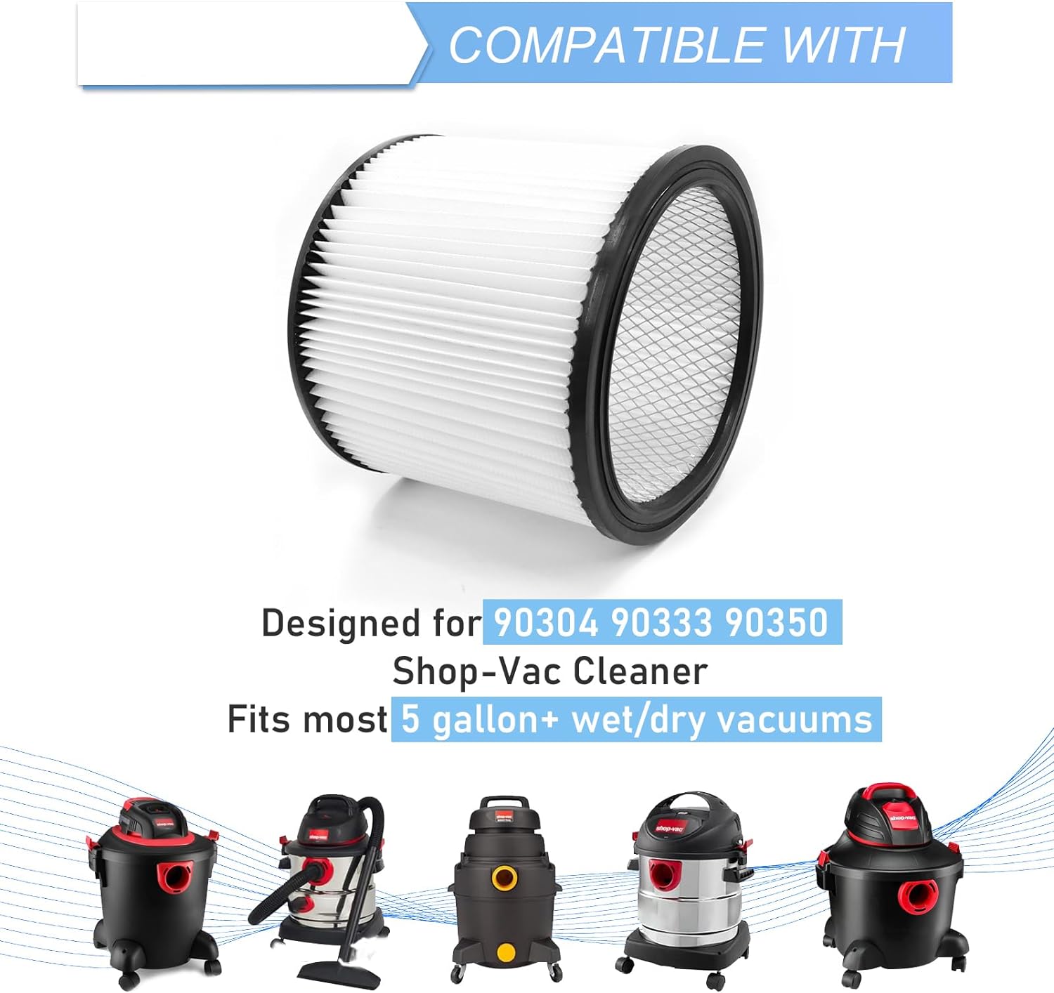 90304 Shop-Vac Filter Replacem - مراجعة Wet Dry Vacuum Shop وسعره