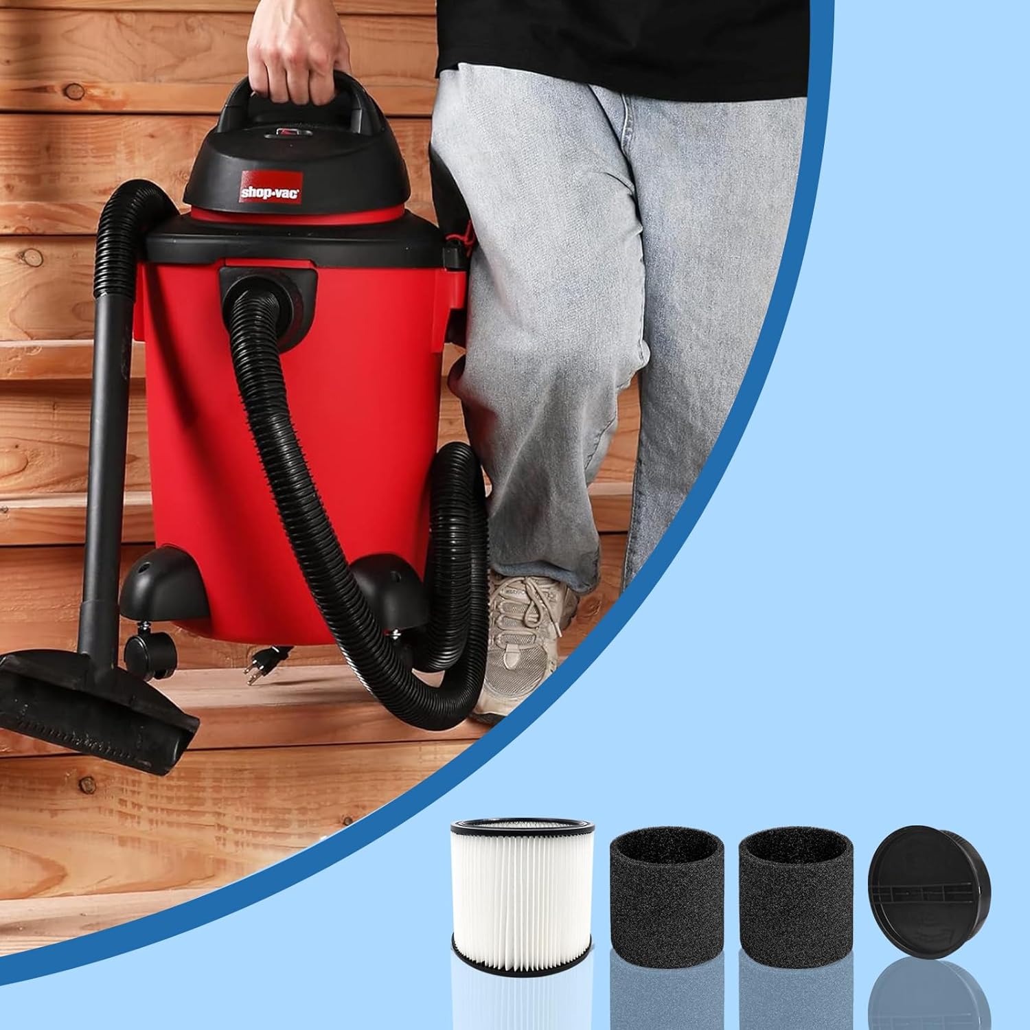 90304 Shop-Vac Filter Replacem - مراجعة Wet Dry Vacuum Shop وسعره